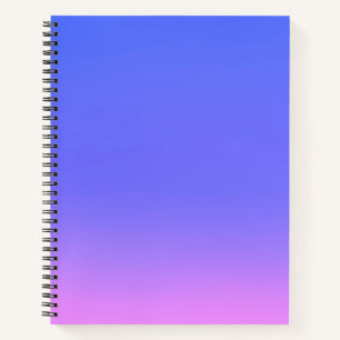 Einfache Sonnenuntergang Ombre Effekt Rosa & Blau Notizbuch