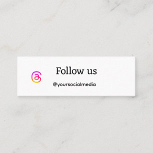 einfache soziale Medien folgen uns, um QR Business Mini Visitenkarte