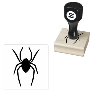 Einfache Spinne Insekt Käfer Silhouette Form Gummistempel