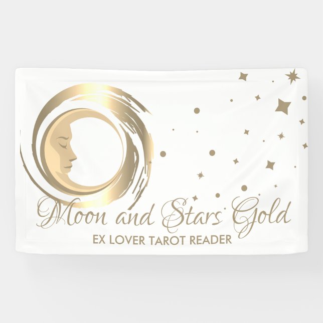 Einfache spirituelle Zukunft Tarot Leser Stars Moo Banner (Horizontal)