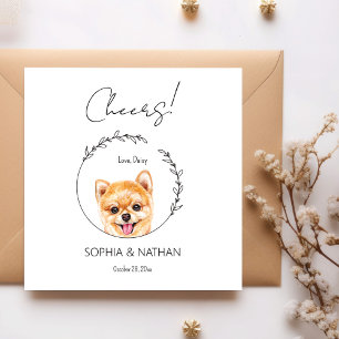 Einfache Spitz Dog Wedding Cocktail Napkins Serviette