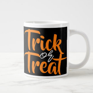 Einfache Spooky Trick oder Treat Halloween Familie Jumbo-Tasse