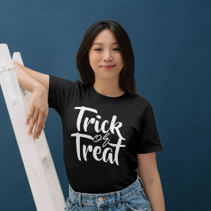 Einfache Spooky Trick oder Treat Halloween Familie T-Shirt
