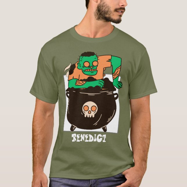 Einfache, spöttische Halloween Familie glücklich H T-Shirt (Vorderseite)