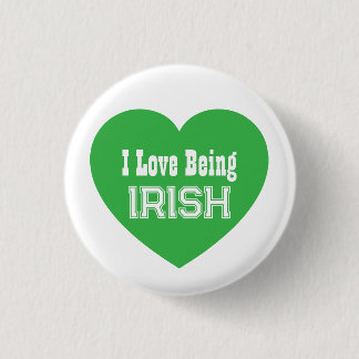 Einfache St. Patrick's Day Green I Liebe ist irisc Button