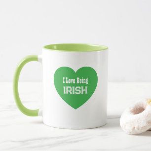 Einfache St. Patrick's Day Green I Liebe ist irisc Tasse