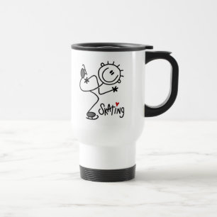 Einfache Stäbchenfigur Eislauf T-Shirts und Gesche Reisebecher