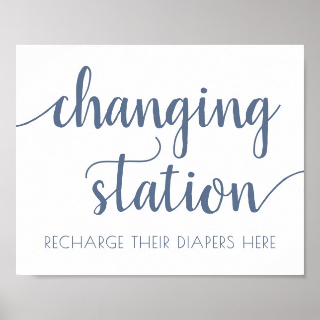 Einfache Station zum Ändern von Schiefer | Dusty B Poster (Vorne)