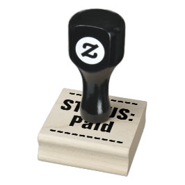 Einfache "STATUS: Bezahlung" Briefmarke aus Kautsc Gummistempel