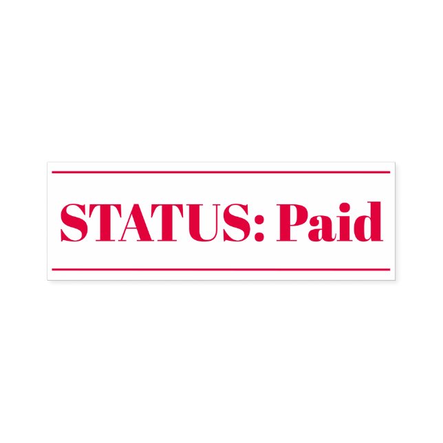 Einfache "STATUS: Bezahlung" Briefmarke aus Kautsc Permastempel (Design)