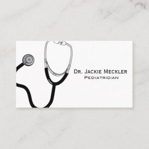 Einfache Stethoskop-Kinderarzt-Visitenkarte Visitenkarte