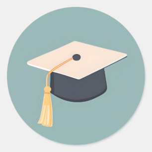 Einfache Stickerei für die Graduierung Runder Aufkleber