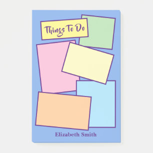 Einfache Sticky Notes Papier Pastellfarben Post-it Klebezettel