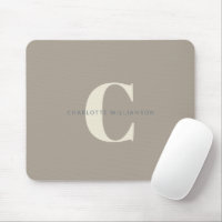 Einfache stilvolle Chic Monogram Name in Taupe Bro