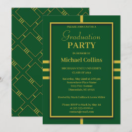 Einfache, stilvolle Goldgrenze Einladung