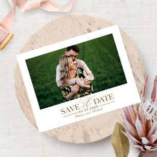 Einfache stilvolle Hochzeit Merken Sie sich das Da Postkarte