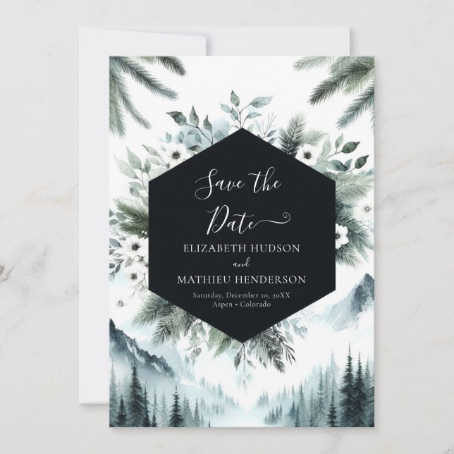 Einfache, stilvolle Hochzeit Save The Date (Vorderseite)
