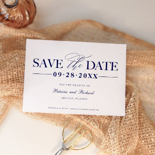 Einfache stilvolle Hochzeit - Save-the-Date-Karte Einladung