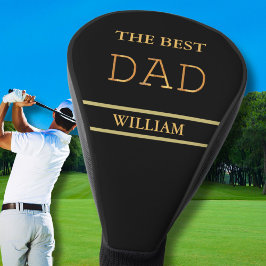 Einfache, stilvolle Holztextur Look VATER Name Golf Headcover