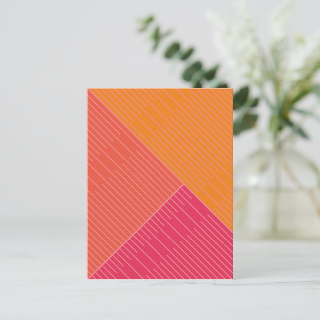 Einfache stilvolle Linien 2 Postkarte (Stehend Vorderseite)