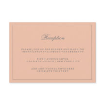 Einfache, stilvolle Rezeption in Rosa