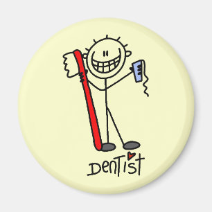 Einfache Stockfigur Zahnarzt Magnet