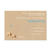 Einfache Strandhochzeit RSVP Vorlage