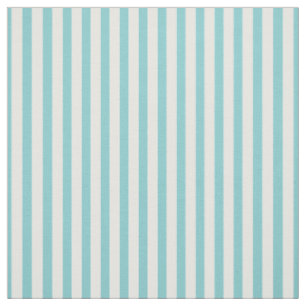 Einfache Streifen Muster Aqua/White Trendy Stoff