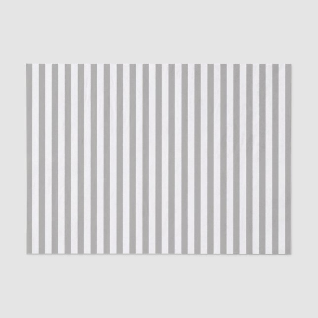 Einfache Streifen Muster grau/weiß geometrisch Seidenpapier (Vorderseite)