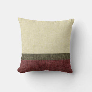 Einfache Streifen sind die Textur Khaki Green Burg Kissen