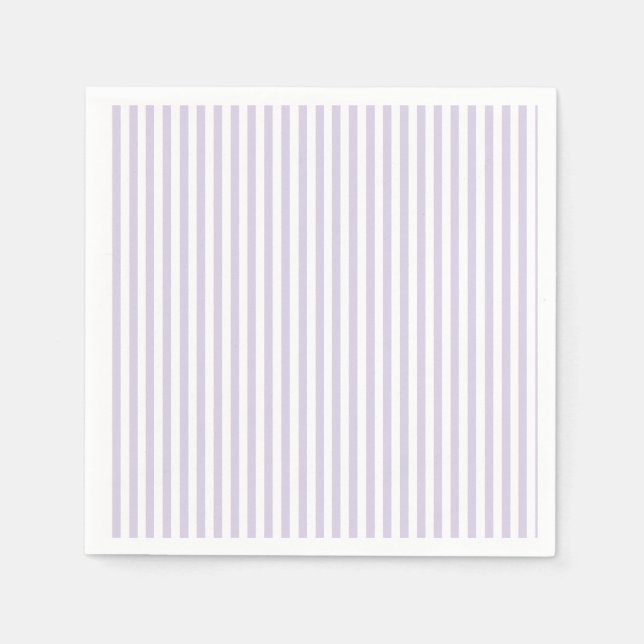 Einfache Streifen - Staubiges Lavendel Serviette (Vorderseite)