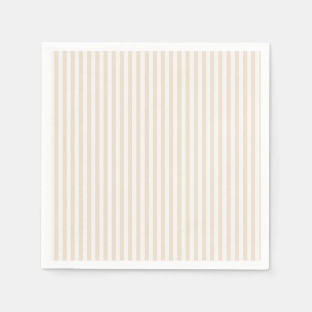 Einfache Streifen - weiche Leinenoptik Serviette (Vorderseite)