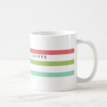 Einfache Stripes - Individuelles Mug Kaffeetasse<br><div class="desc">Diese elegante Tasse zeichnet sich durch ein einfaches,  modernes Streifenmuster aus und kann mit einem Namen versehen werden. Ein tolles Geschenk für den Kaffee- oder Teeliebhaber in Ihrem Leben.</div>