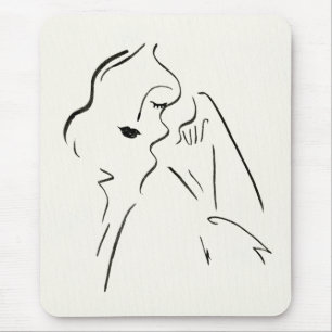 Einfache Studie - Skizze einer Dame Mousepad