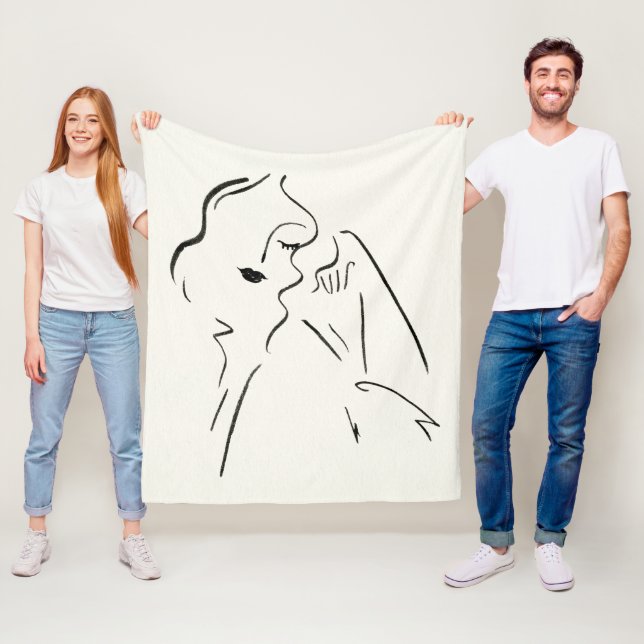 Einfache Studie - Skizze einer Frau Fleecedecke (Beispiel)