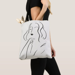 Einfache Studie - Skizze einer Frau Tasche