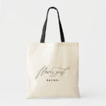 Einfache, stylische Script Bridesmaid-Personalisie Tragetasche<br><div class="desc">Diese stilvolle und minimalistische Tote-Tasche ist mit einem modernen handgeschriebenen Stift ausgestattet. Personalisieren Sie den Namen mit dem Vorlagenfeld.</div>