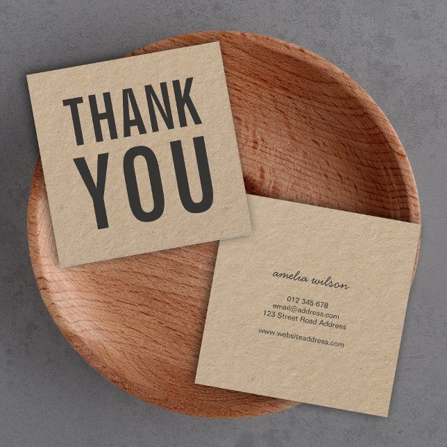 Einfache Stylish Rustic Thank You Kraft (Von Creator hochgeladen)