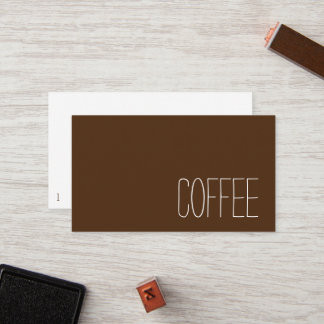 Einfache Stymie Word Dark Loyalty Coffee Punch Car Treuekarte