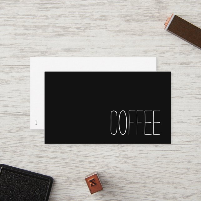 Einfache Stymie Word Dark Loyalty Coffee Punch Car Treuekarte (Vorderseite/Rückseite Beispiel)