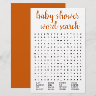 Einfache Suche nach Baby Word | Fall Orange Game C