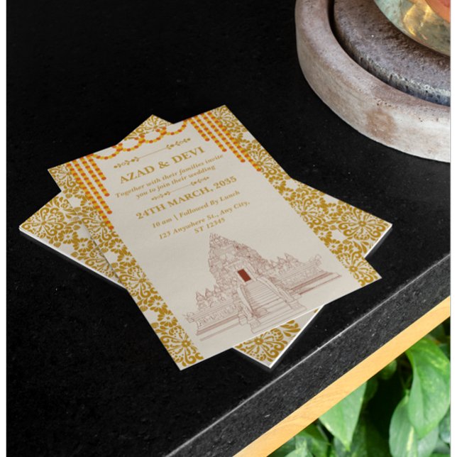 Einfache südindische Hochzeit Einladung (Von Creator hochgeladen)