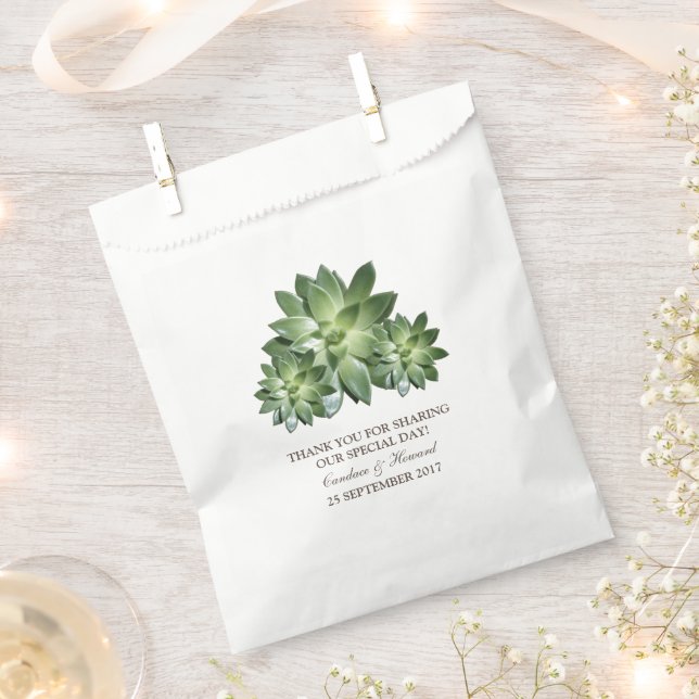 Einfache Sukkuläre Gastgeschenk Hochzeit-Taschen Geschenktütchen (Ausgeschnitten)
