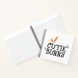 Einfache Süsse Bunny Oaster Typografie | Notizbuch