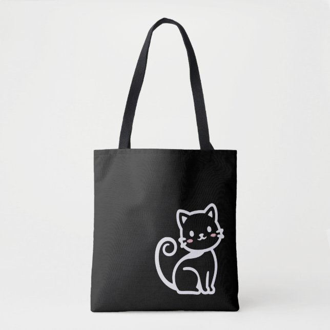 Einfache süße Katze Tasche (Vorderseite)