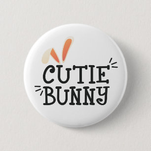 Einfache Süsse Ostern Typografie  Button