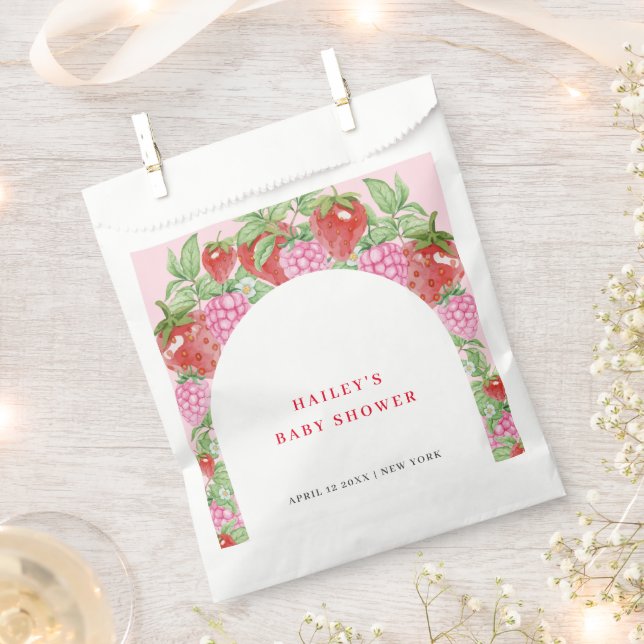 Einfache Sweet Strawberry Arch Baby Dusche Geschenktütchen (Ausgeschnitten)
