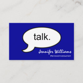 Einfache Talk Psychotherapeut Moderne Visitenkarte