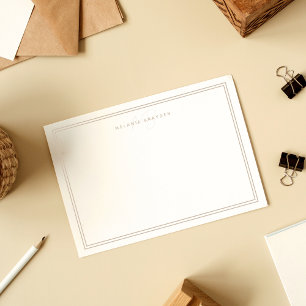 Einfache Taue Lässige Minimalistische Monogramm Zw Mitteilungskarte