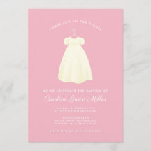 Einfache Taufe zum Abendessen Einladung